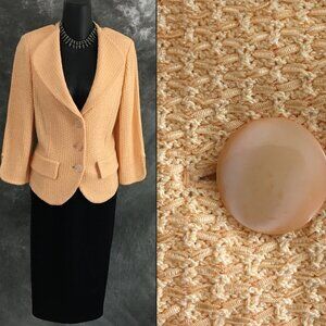 BEAUTIFUL St John jacket knit light orange blazer size 6